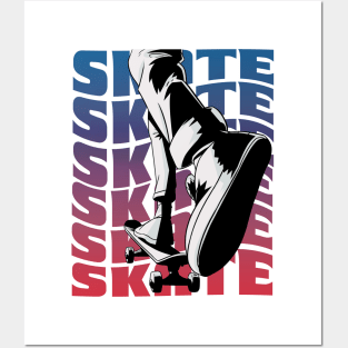 Riding a Skateboard Skateboarding Cruising Skater Skate Posters and Art